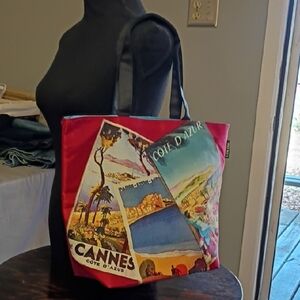 3/$25 Colorful Lancome Rivera Collection Cannes Tote Bag